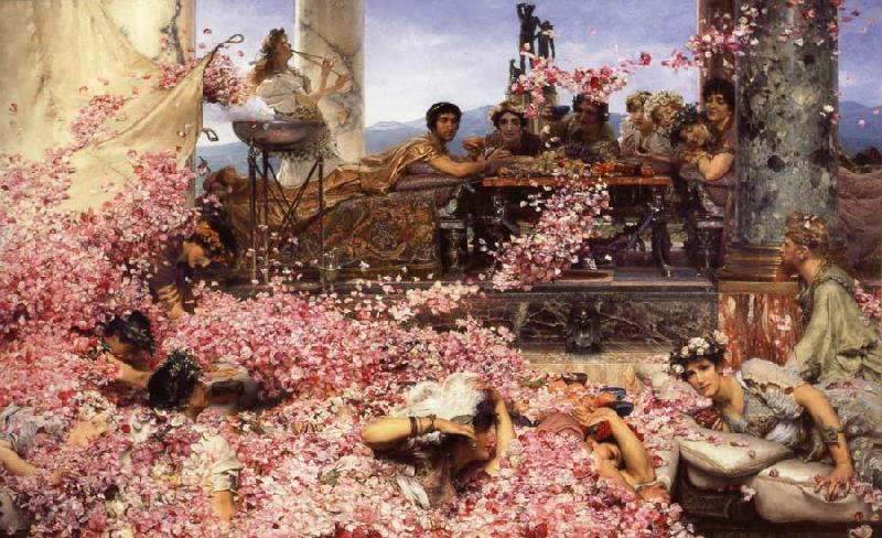 Sir Lawrence Alma-Tadema,OM.RA,RWS The Roses of Heliogabalus Spain oil painting art